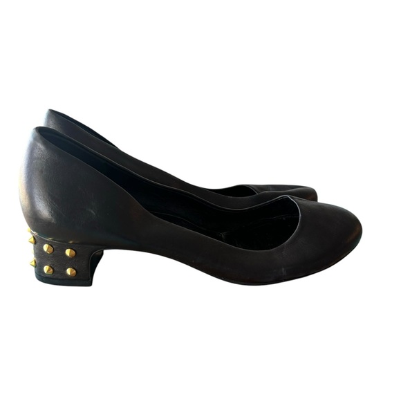 Gucci Lea Gold Studded Kitten Heel Flats